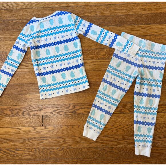 Primary Blue Snowflake Long John Pajamas Size 4-5 - Picture 5 of 5